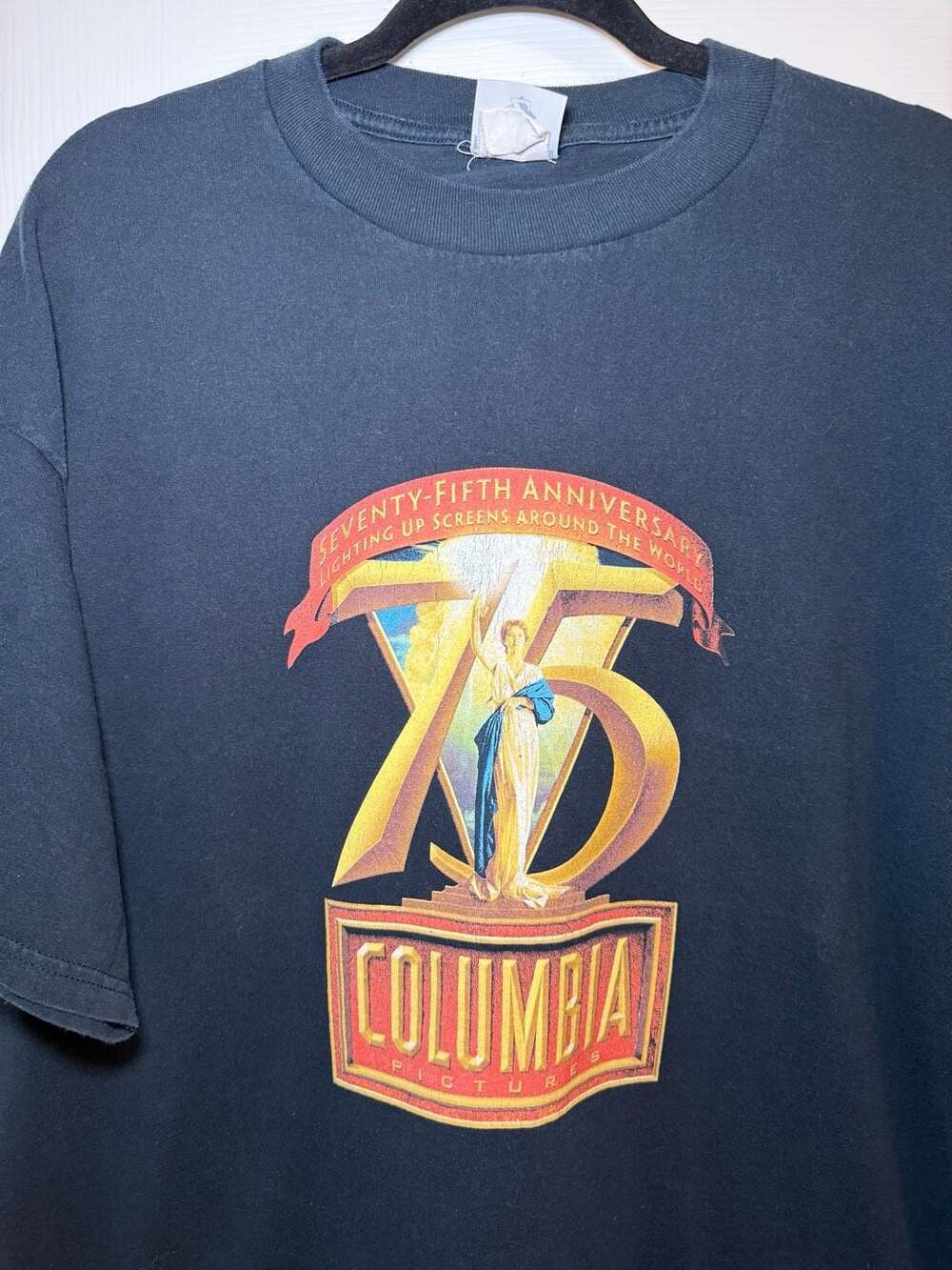 Jerzees Columbia Pictures 75th Anniversary T-Shirt XL Black